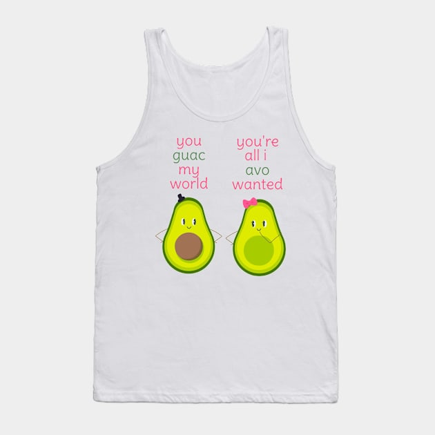 Avocado Pun Couple Love Shirt Tank Top by hitoridraws